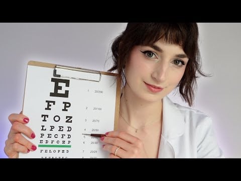 ASMR Eye Exam (normal speaking volume) roleplay, typing