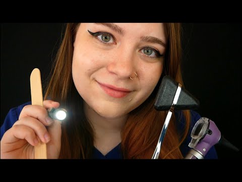 Classic Up Close Nurse Practitioner Exam (Eyes, Ears, Stethoscope)  🩺 ASMR Soft Spoken Medical RP