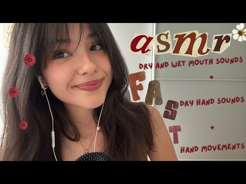 ASMR⋆｡‧ʚ🍓ɞ‧｡⋆ Fast Dry Hand Sounds + Clicky and Wet Mouth Sounds + Hand Movements (Just Vibinggg)❤️