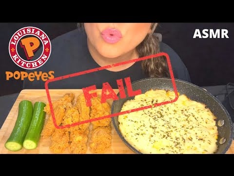 ASMR POPEYES CHICKEN WINGS & CHEESE CORN MUKBANG 먹방 *FAIL* (EATING SOUNDS) | Mandy Foods ASMR
