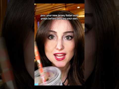 pov: your new jersey italian aunt preps to pierce your ears #asmr