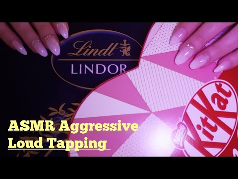 ASMR Aggressive Loud Tapping-Empty Chocolate Boxes(No Talking)