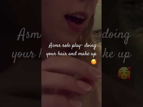 Asmr- wooden make up set- role play doing your hair, make up and nails 💅🏼