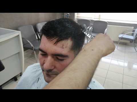 ASMR TURKISH / refreshing hair cut / hair wash and head massage