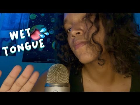 ASMR Wet Mouth Sounds & Inaudible whispers extremely tingly  🎨
