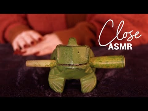 Close for Comfort ✨ ASMR ✨ Macro Sounds, Wooden Frog, Rain Stick, Blocks, Kabalonga Nut Shaker