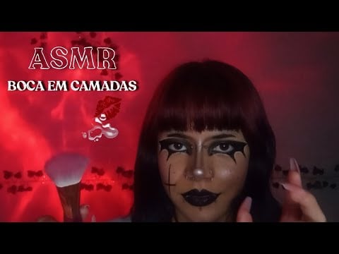 O ASMR QUE VOCÊ PRECISA PARA DORMIR PROFUNDAMENTE| sons de boca molhados em camadas + pincel na tela