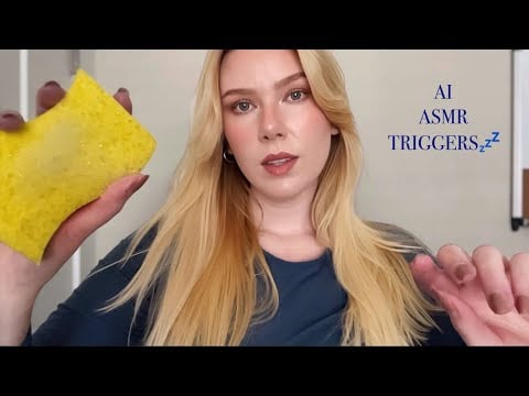 ChatGPT Picks My ASMR Triggers 🤖 (wet sponge, lotion, ice, paper & more)