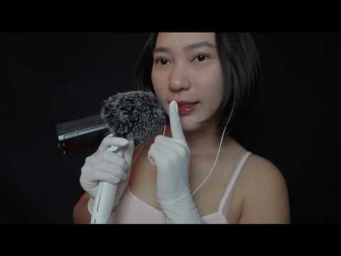 ASMR Soft Mouth Sounds Latex Gloves Hand Movement