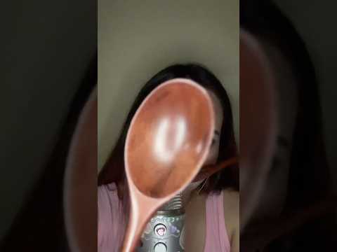 Asmr colher de madeira #asmrcolherdemadeira