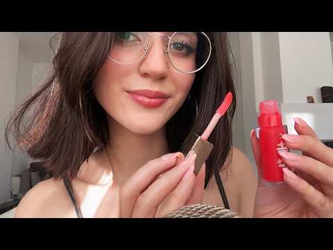 ASMR Lipgloss Application (mouth sounds, slight inaudible, tingly asmr)