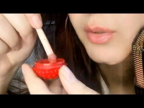Asmr spit painting Brush #asmr Асмр мокрым пальчиком и кисточка звуки дождя 