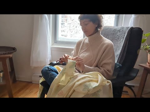 ASMR - Ripping a Yellow Sheet - Unknown Size and Fabric Type - Sound Effects Only - Soothing & Sunny