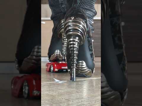 Iron Guardians vs Toy Car! Oddly Satisfying Boots Crushing Things! ASMR