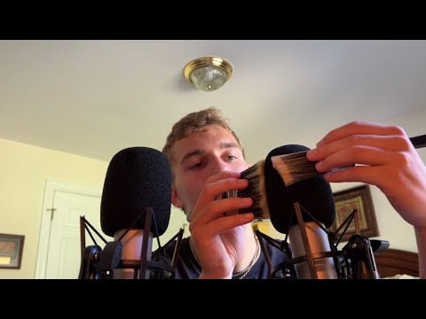 Asmr ear to ear Mic brushing for tingles