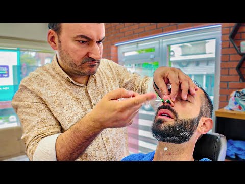 Turkish Master Barber: Energy 110%! – Shave/Wax/Massage/Neck Crack [ASMR] - Istanbul 🇹🇷