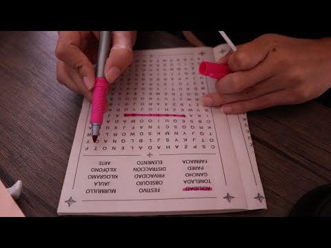 ASMR sopa de letras con paleta 🍭