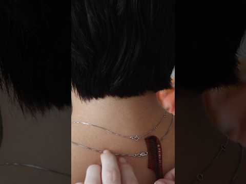 Nape of neck + baby comb 🥰 #asmr