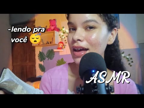 ASMR LENDO ATÉ VOCÊ DORMIR (lendo a Bíblia, sussurros)😪💤