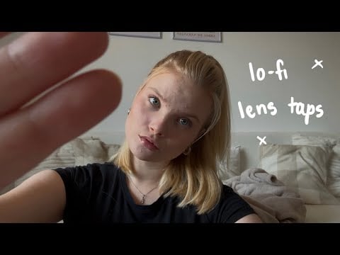 ASMR lo-fi camera lens tapping with short nails 🐚 low quality, no mic
