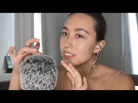 ASMR - mic brushing, touching, close whisper, personal attention, tape.