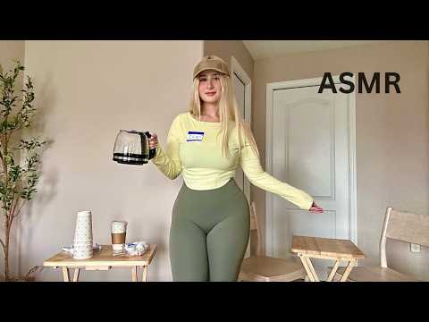 Full Body Massage at a Coffee Shop - ASMR