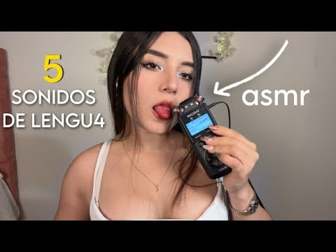 5 SONIDOS de LENGU4 asmr CON TASCAM 💕