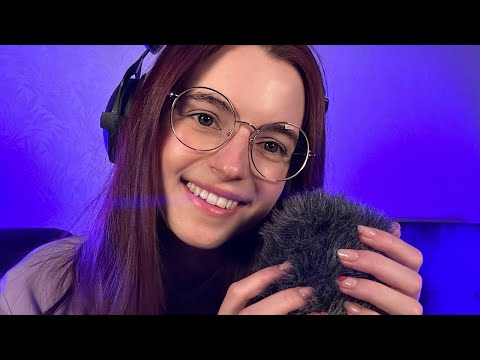 ASMR | Brain Massage - Scratching Fluffy Mic, Trigger Words Sleep, Studying, Working Background