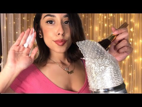 ASMR Sleepy Lotion Ear Massage (brushing, whispered)