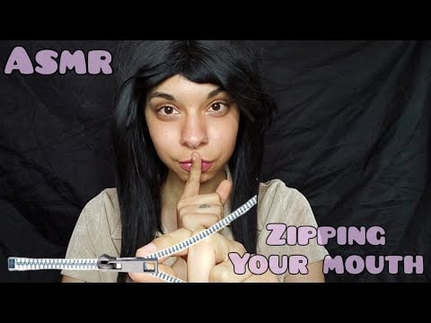 ASMR ◇ Zipping your mouth (layered zip sounds/mouth sounds) 💫