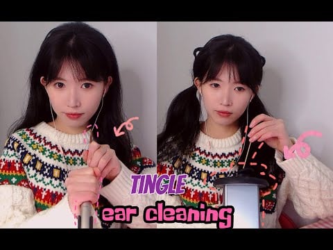 ASMR 雙人採耳按摩(雲刀 木勺 搓耳棍) Twin Ear Cleaning