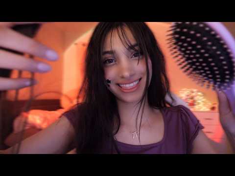 ASMR Playing With Your Hair For Deep Sleep (Invisible Clips & Mouth Sounds)
