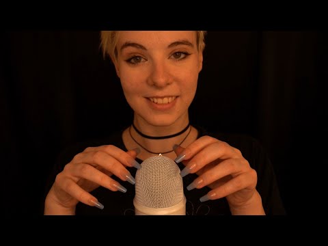 ASMR | "Shh" Mic Grid Scratching, Blowing & Breathing - Heavy Rain, no Talking, Blue Yeti