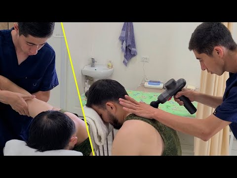 MASSAGE THERAPY ON CHAIR | ASMR Head & Back Massage