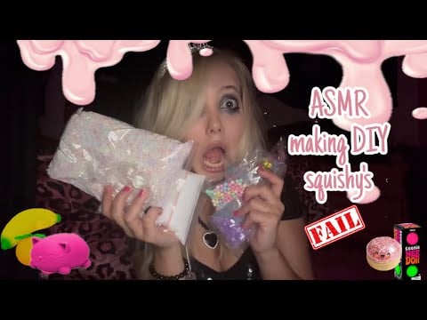 ASMR making DIY squishy's (FAIL!)🩵💜🩷🎨