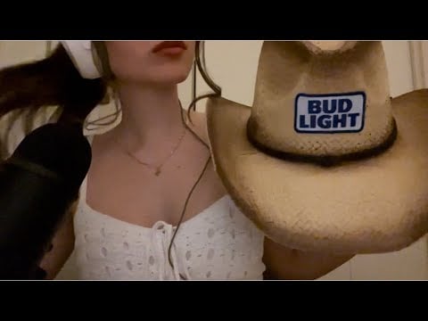 ASMR Country Themed 🤠 (Tapping on Cowboy Boots and Hat)