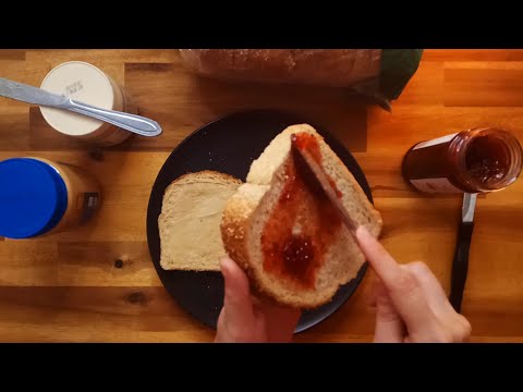 ASMR Making & Eating Peanut Butter & Jelly