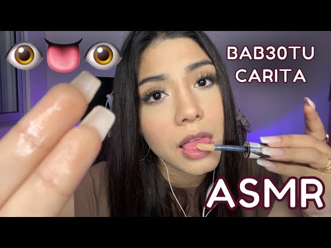 ASMR ESPAÑOL / SPIT PAINTING + TE TOCO la CARITA + L4M0 MIS DEDOS + Mouth Sounds