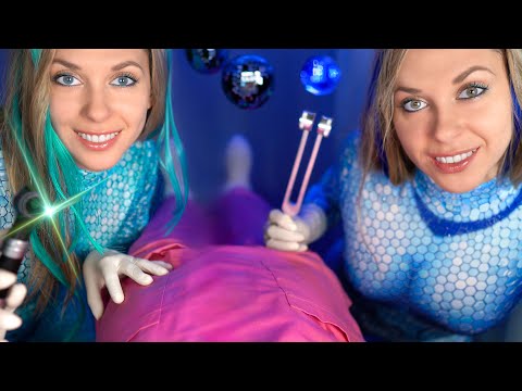 ASMR🚀Alien Hospital 👽Late Night Cranial Nerve Exam, Ear Cleaning, Tuning Fork, Nurse Exam roleplay