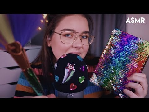 ASMR Tema: Regnbåge 🌈 Brushing, Fabric Scratching, Tapping, Mouth Sounds etc.