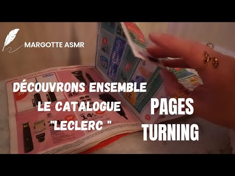 Asmr français, découvrons ensemble le catalogue " LECLERC " pages Turning.