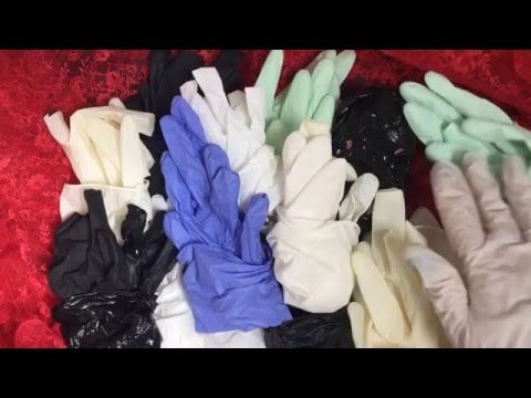 Whole lotta GLOVES 💘used LATEX  gloves 🔢 counting in Dutch (part 2) [[ASMR]]