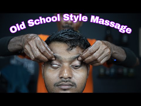old school Style Live Head Massage And Super Neck Cracking By Our Uncle Barber | ASMR Head Massage