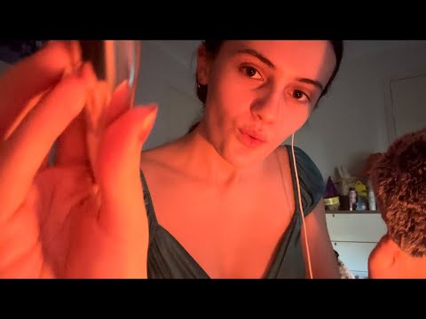 ASMR Visual Triggers (Face Brushing + Light Triggers)