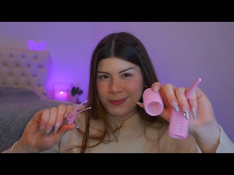 ASMR amiga carinhosa fazendo bob no SEU CABELO 🎀