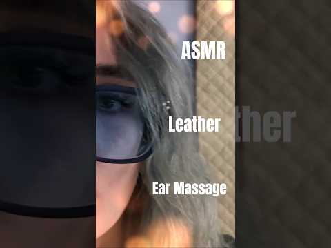 Leather Ear Massage #asmr #relax #asmrleather #leathergloves #4k #binaural #earmassage
