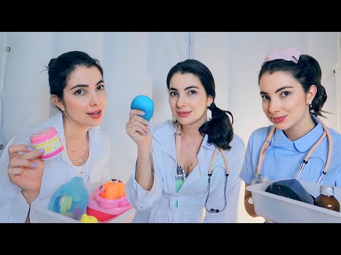 ASMR PLANTÃO NOTURNO: Enfermeira, Fisioterapeuta e Nutri examinando você | Sweet Carol