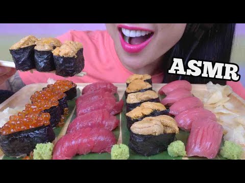 ASMR SUSHI *NIGIRI BITES (EATING SOUNDS) NO TALKING | SAS-ASMR