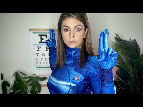 ASMR Alien Doctor Roleplay Realistic Cranial Nerve Exam Eyes, Face, Ear Exam