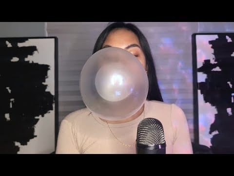 ASMR More Bubblegum ! Chewing Sounds And Blowing Big Bubbles , Relaxing, Dubble Bubble